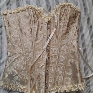 Elegant Cream Corset with Lace Details
